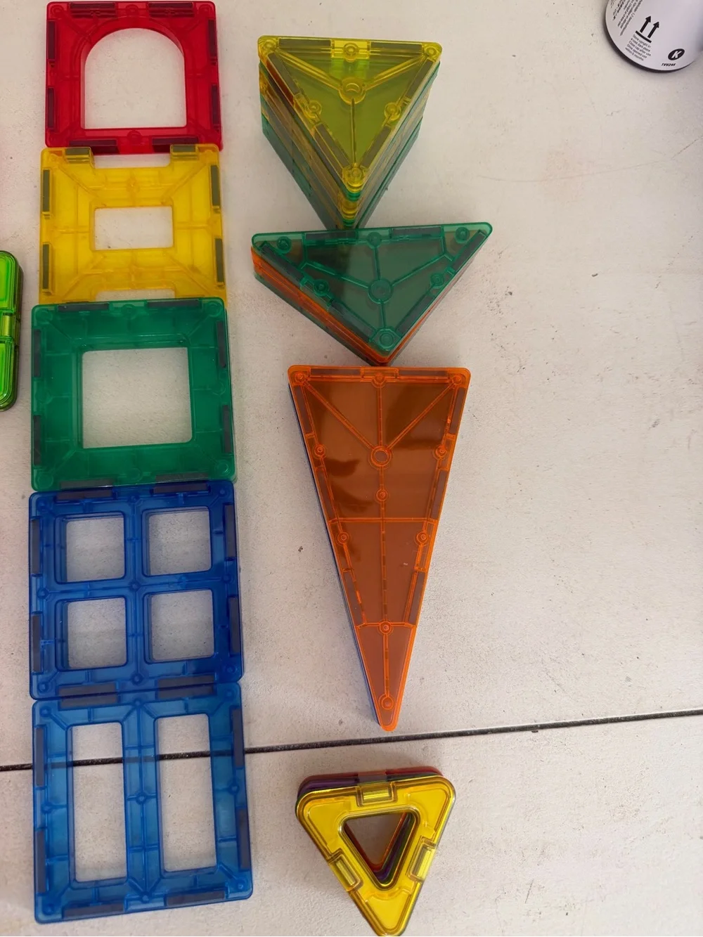 Colorful Magnetic Building Tiles Set for Kids - Multicolor